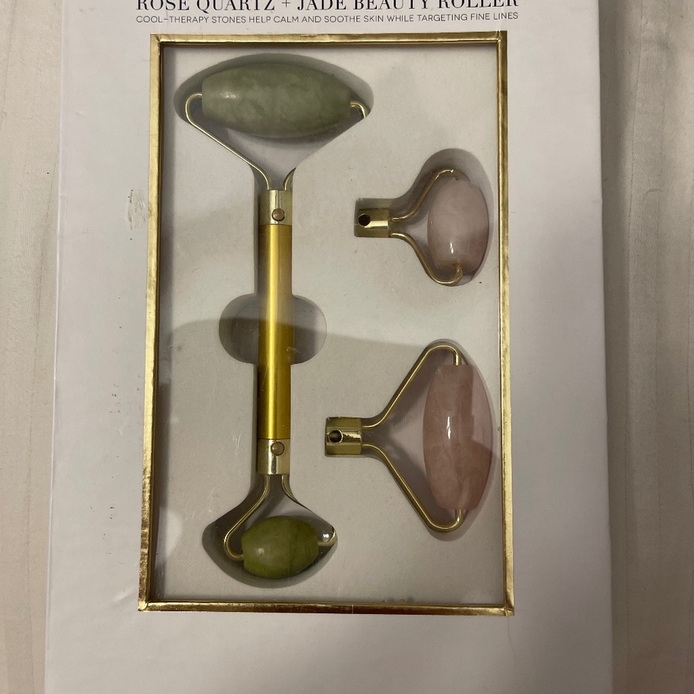 Trubeauty Interchangeable Rose Quartz + Jade Beauty Roller